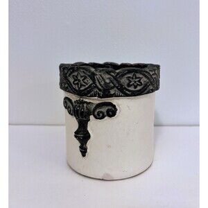 PTMD Collection Pottery Small Pot Cream Brown made in France